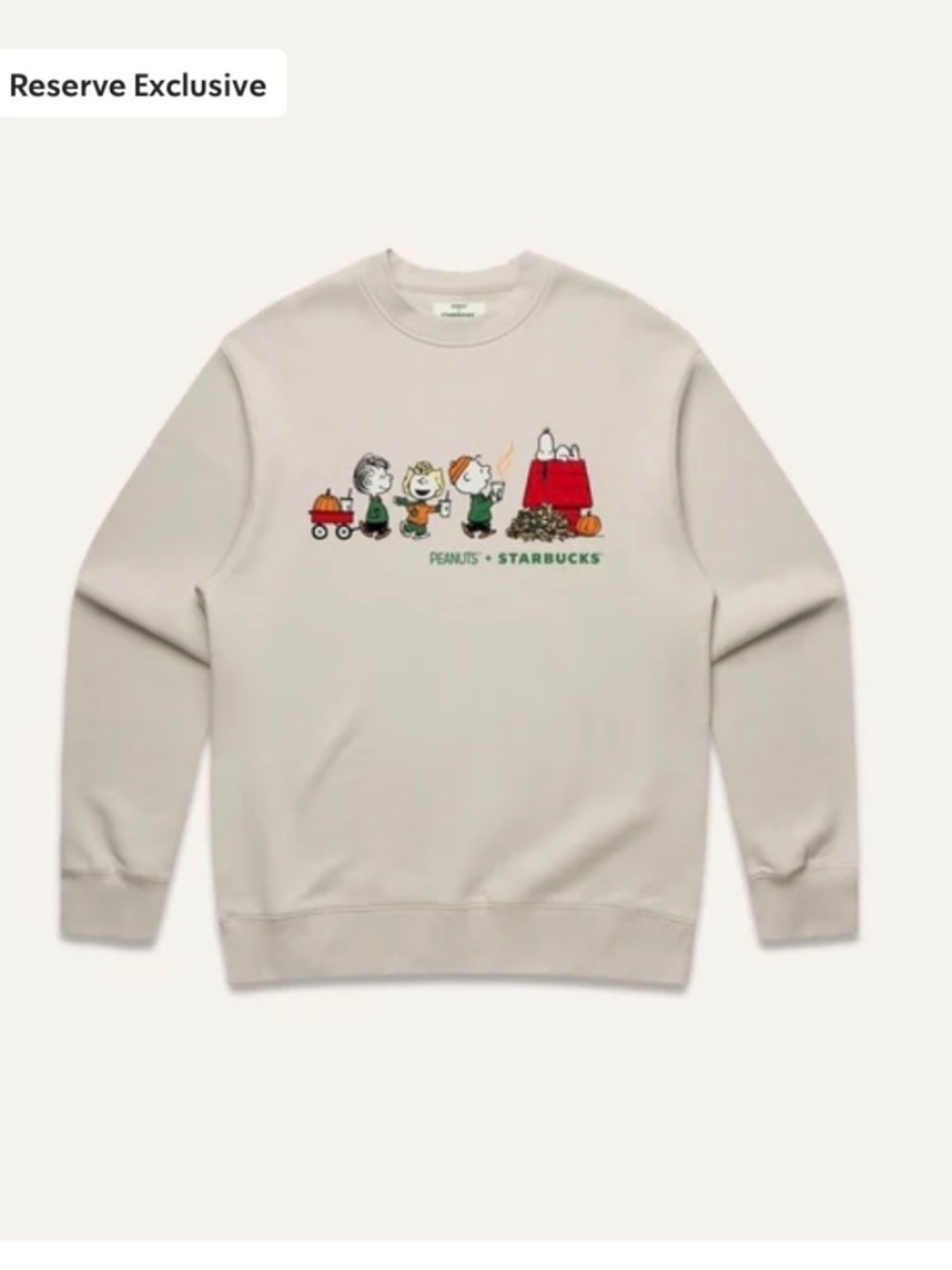 Starbucks x Snoopy Sweater Size M Reserve Member Exclusive